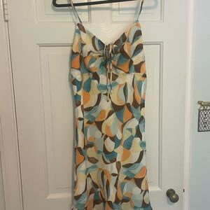 NWT Abercrombie Geometric Print Mini Dress, Size Large Tall